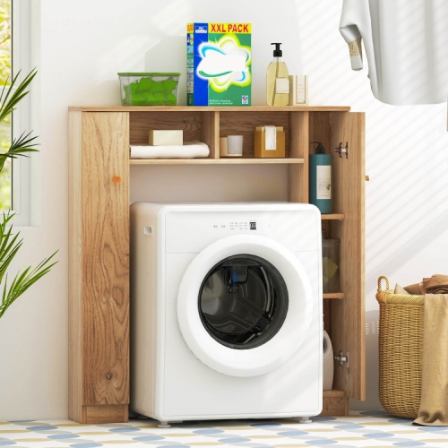 Rangement autoportant sur toilette avec 2 cubes ouverts et 4 tablettes réglables