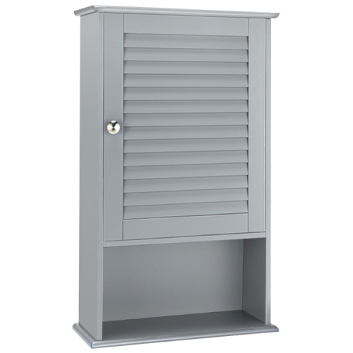 SLICKBLUE  Wall-Mounted Bathroom Storage Cabinet With Single Door And Adjustable Shelf