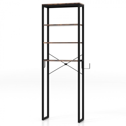 SLICKBLUE  Freestanding 4-Tier Bathroom Storage Rack With Adjustable Metal Shelves