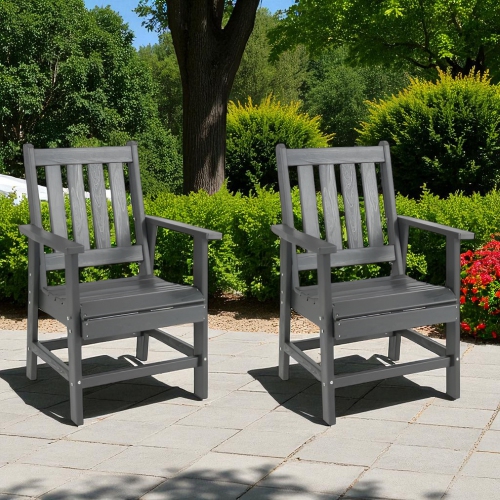 Set of 4 Patio Dining Chairs with Wide Armrests for Outdoor Seating Comfort