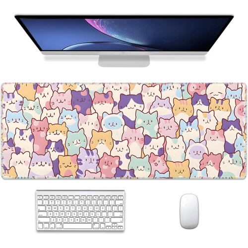 OECECA  Gaming Mouse Pad Xl Extended Anime Mouse Pad 31.5X11.8 Inch, Large Cute Kawaii Big Computer Mouse Mat Desk Pad w Non-Slip Rubber Base And