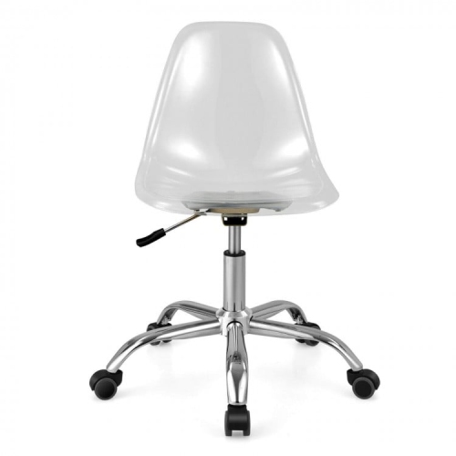 SLICKBLUE  Arm Less Acrylic Office Chair With Swivel Function And Height Adjustment