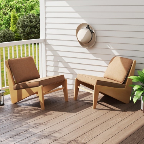 Set of 4 Removable Cover Cushions for Patio Chairs and Outdoor Benches