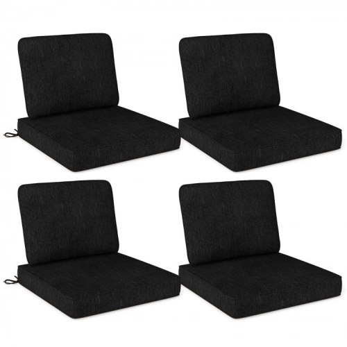 SLICKBLUE  Set Of 4 Removable Cover Cushions for Patio Chairs And Outdoor Benches
