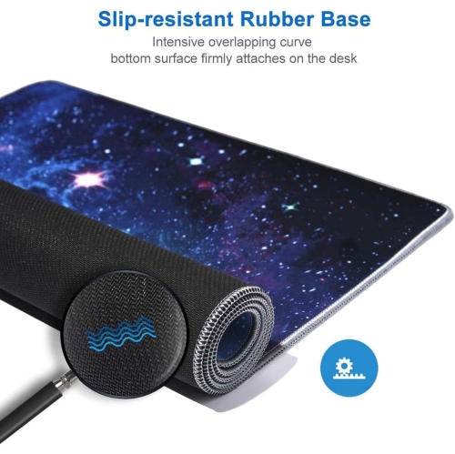 U Gaming Mouse Pad - 800 * 400mm XXL Extended Large Mouse Mat Pad Waterproof Keyboard Mat with Non-Slip Base, Stitched Edges, Smooth Surface Mousepad