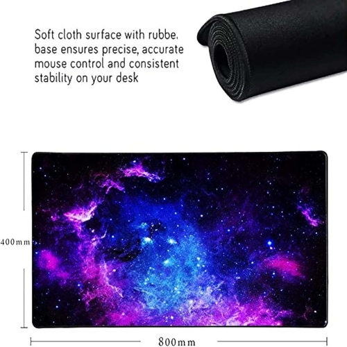 U Gaming Mouse Pad - 800 * 400mm XXL Extended Large Mouse Mat Pad Waterproof Keyboard Mat with Non-Slip Base, Stitched Edges, Smooth Surface Mousepad