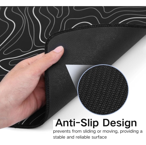 Gaming Mouse Pad, Large Mouse Pad 90 X 40CM(35.43X15.74Inches) Mousepad Big Desk Mat with Non-Slip Rubber Base Keyboard Pad for Gaming and