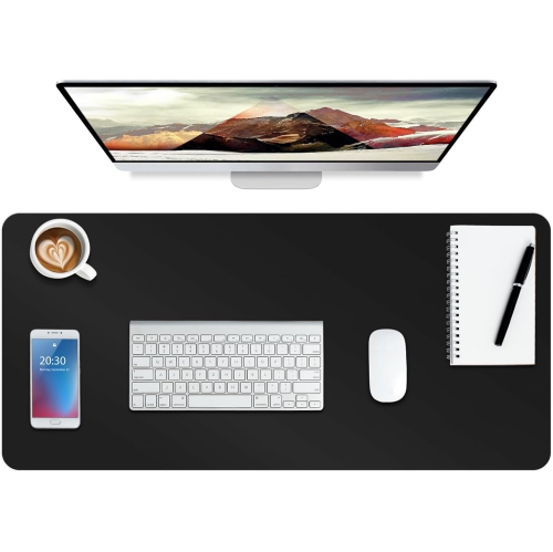 OECECA  B Leather Desk Pad Protector, Non-Slip Mouse Pad, Laptop Desk Pad, Office Mouse Mat, Waterproof Leather Desk Blotter, Desk Writing Pad for Office