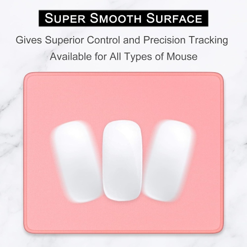 H Mouse Pad, Premium-Textured Square Mousepad 10.2 x 8.3 Inch, Stitched Edge Anti-Slip Waterproof Rubber Mouse Mat, Pretty Cute Mouse Pad for Office