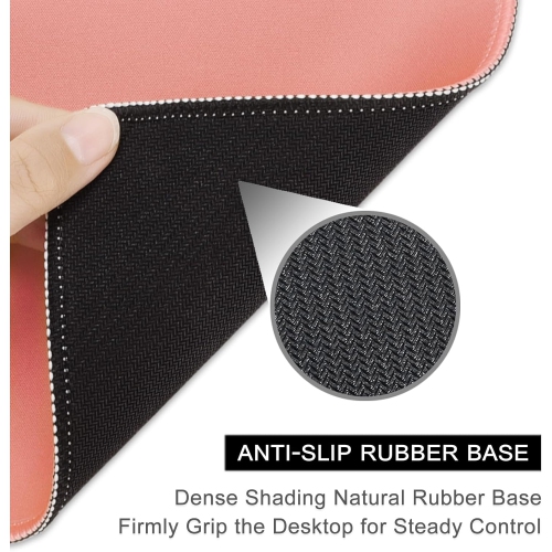 H Mouse Pad, Premium-Textured Square Mousepad 10.2 x 8.3 Inch, Stitched Edge Anti-Slip Waterproof Rubber Mouse Mat, Pretty Cute Mouse Pad for Office