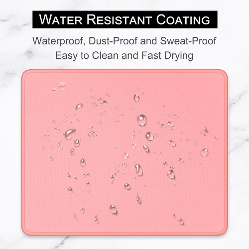 H Mouse Pad, Premium-Textured Square Mousepad 10.2 x 8.3 Inch, Stitched Edge Anti-Slip Waterproof Rubber Mouse Mat, Pretty Cute Mouse Pad for Office