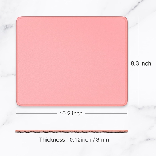 H Mouse Pad, Premium-Textured Square Mousepad 10.2 x 8.3 Inch, Stitched Edge Anti-Slip Waterproof Rubber Mouse Mat, Pretty Cute Mouse Pad for Office