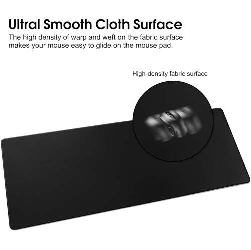 H Gaming Mouse Pad Extended Large Computer Keyboard Mouse Mat Desk Pad Soft Smooth Surface and Anti-Slip Rubber Base Waterproof Soft Cloth XXL Mouse