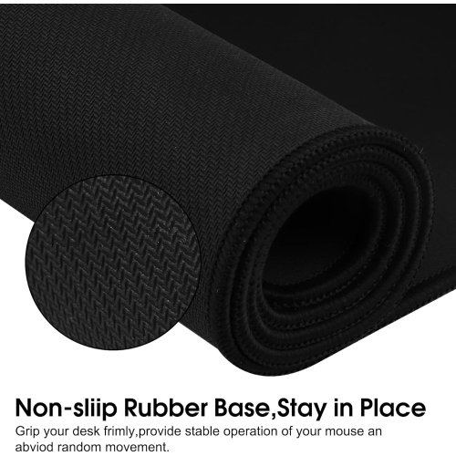 H Gaming Mouse Pad Extended Large Computer Keyboard Mouse Mat Desk Pad Soft Smooth Surface and Anti-Slip Rubber Base Waterproof Soft Cloth XXL Mouse