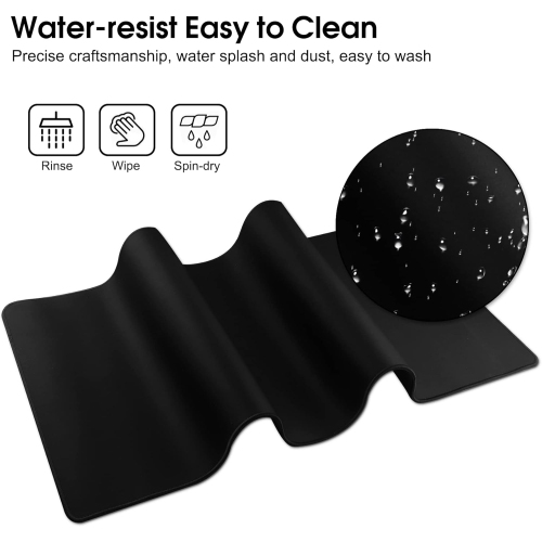H Gaming Mouse Pad Extended Large Computer Keyboard Mouse Mat Desk Pad Soft Smooth Surface and Anti-Slip Rubber Base Waterproof Soft Cloth XXL Mouse