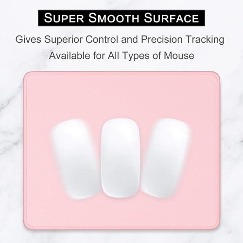 H Mouse Pad, Premium-Textured Square Mousepad 10.2 x 8.3 Inch, Stitched Edge Anti-Slip Waterproof Rubber Mouse Mat, Pretty Cute Mouse Pad for Office