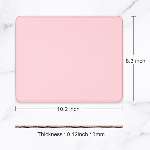 H Mouse Pad, Premium-Textured Square Mousepad 10.2 x 8.3 Inch, Stitched Edge Anti-Slip Waterproof Rubber Mouse Mat, Pretty Cute Mouse Pad for Office