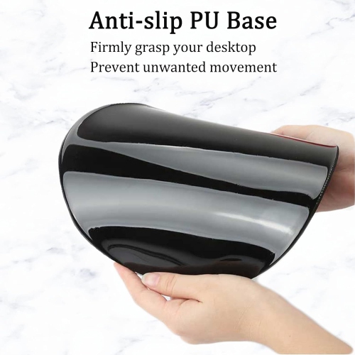 Mouse Pad with Wrist Support, Pain Relief Ergonomic Mouse Pad, Comfortable Durable Computer Mouse Pad Wrist Rest with Non-Slip PU Base for Home