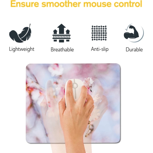 A Sublimation Mouse Pad Blank Rectangular Blanks 12 pcs for Sublimation Transfer Heat Press Printing Crafts 24x20x0.2cm White