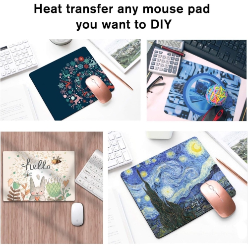 A Sublimation Mouse Pad Blank Rectangular Blanks 12 pcs for Sublimation Transfer Heat Press Printing Crafts 24x20x0.2cm White