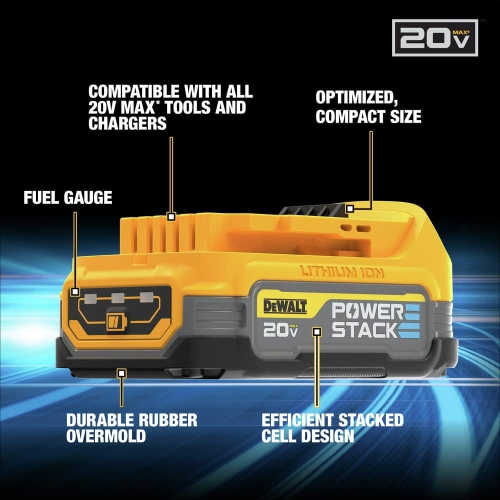 DEWALT 20V MAX* Starter Kit with POWERSTACK™ Compact Battery and Charger
