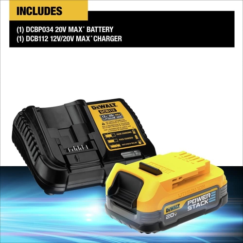 DEWALT 20V MAX* Starter Kit with POWERSTACK™ Compact Battery and Charger