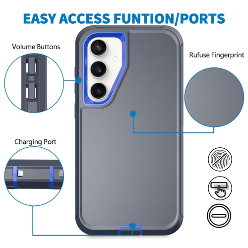 Defender – Étui pour Samsung Galaxy S25 5G, robuste antichoc, hermétique à la poussière, 3-en-1, protecteur protecteur robuste pour Galaxy S25 5G