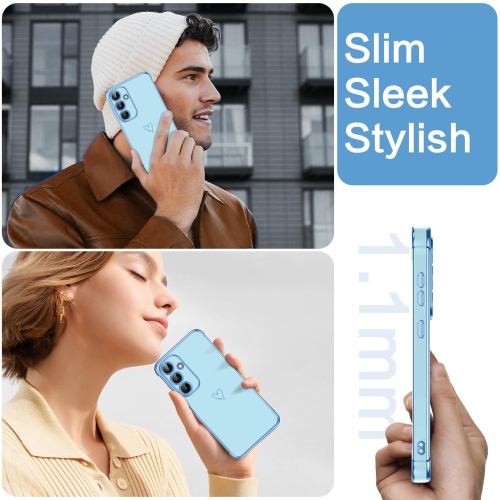 Case for Samsung Galaxy S25 Cute Heart Pattern Plating Cover for Women Girls Soft TPU with Camera & 4 Corners Shockproof Protection Slim Phone Case