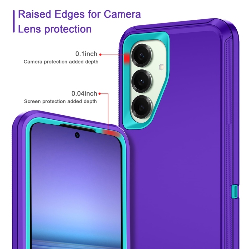 for Samsung Galaxy S25 Case Shockproof Dust/Drop Proof 3-Layer Full Body Protection Without Screen Protector Rugged Heavy Duty Cover Case for Galaxy