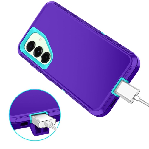 for Samsung Galaxy S25 Case Shockproof Dust/Drop Proof 3-Layer Full Body Protection Without Screen Protector Rugged Heavy Duty Cover Case for Galaxy