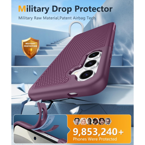 Samsung Galaxy S25 Case: Dual Layer Heavy Duty Phone Protective Cover Shockproof Rugged with Non-Slip Textured - Military Drop Protection Bumper