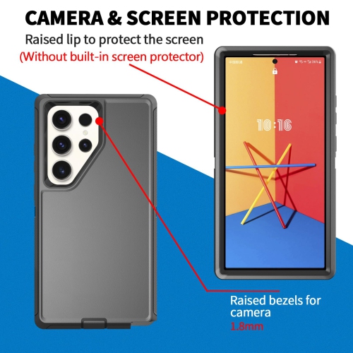 Defender Case for Samsung Galaxy S25 Ultra 5G, Heavy Duty Shockproof Dustproof 3 in 1 Rugged Protective Bumper Phone Cover