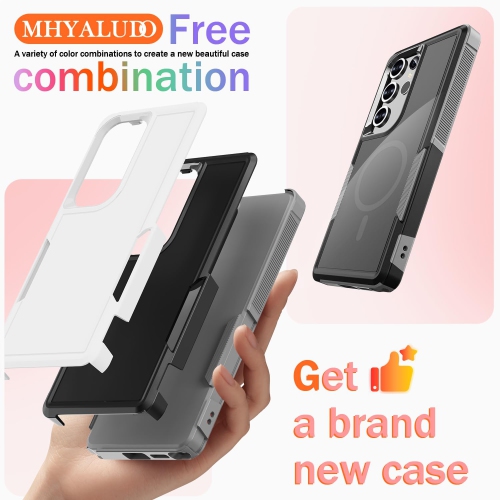 Pour Samsung Galaxy S25 Ultra, avec 1 protecteurs d'écran en verre trempé, robuste boîtier intégral antichoc et résistant aux chutes à 360°, TPUR