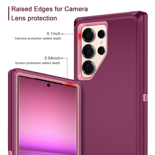 Pour Samsung Galaxy S25 Ultra Étui antichoc Protection complète 3 couches résistant à la poussière/aux chutes sans protecteur d'écran Étui robuste