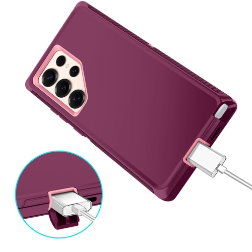 Pour Samsung Galaxy S25 Ultra Étui antichoc Protection complète 3 couches résistant à la poussière/aux chutes sans protecteur d'écran Étui robuste