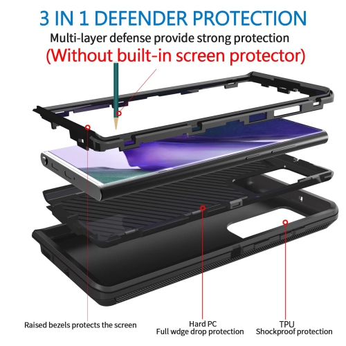 Étui Defender pour Samsung Galaxy S25 Ultra 5G, robuste protection antichoc et résistante à la poussière-en-, protecteur protecteur protecteur