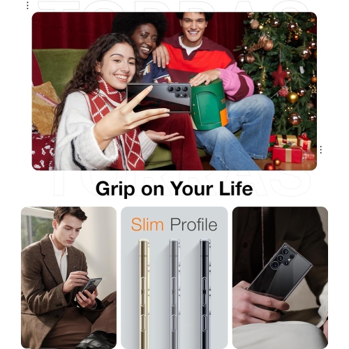 Shockproof Samsung Galaxy S25 Ultra Case, Non-Yellowing 12FT Military-Grade Protection Transparent Slim Case for Samsung S25 Ultra Case, Diamond