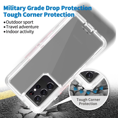 Defender Case for Samsung Galaxy S25 Ultra 5G, Heavy Duty Shockproof Dustproof 3 in 1 Rugged Protective Bumper Phone Cover