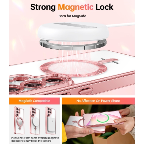 Case for Samsung Galaxy S25 Ultra 6.9 inch, Compatible with 2X HD Screen Protectors Glitter Card & Wrist Strap Full Lens Protection Case for Galaxy