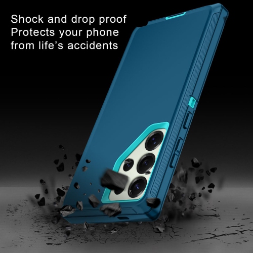 Pour Samsung Galaxy S25 Ultra Étui antichoc Protection complète 3 couches résistant à la poussière/aux chutes sans protecteur d'écran Étui robuste