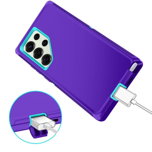 Pour Samsung Galaxy S25 Ultra Étui antichoc, résistant à la poussière et aux chutes, 3 couches, protection complète sans protecteur d'écran, étui