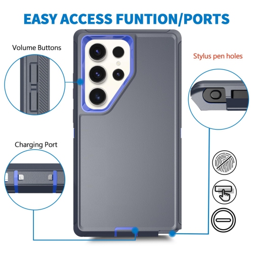 Defender – Étui pour Samsung Galaxy S25 Ultra 5G, robuste, antichoc, poussière, protection 3-en-1, protection antichoc, protection pour téléphone