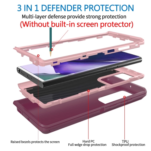 Defender – Étui pour Samsung Galaxy S25 Ultra 5G, robuste, antichoc, poussière, protection 3-en-1, protecteur protecteur robuste, protection pour