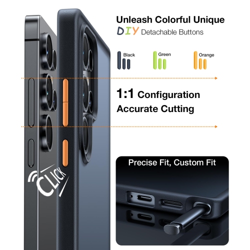 Shockproof for Samsung Galaxy S25 Ultra Case, 12FT Military-Grade Protection, Matte Translucent Slim Case for Samsung S25 Ultra Case, Black, Thin,