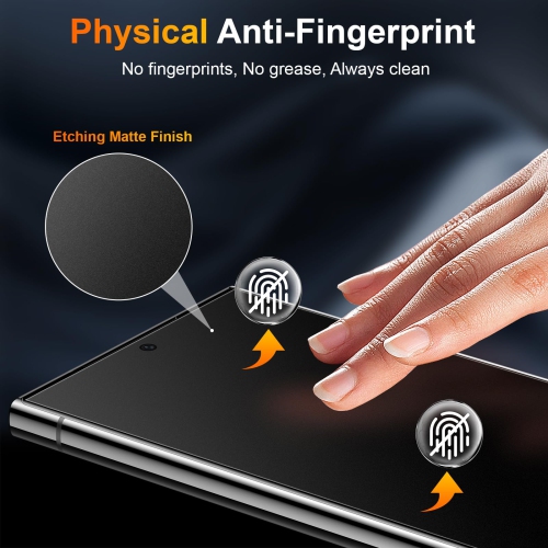 2 Pack Matte Glass For Samsung Galaxy S25 Ultra Screen Protector, 9H Tempered Glass Film with 2 PCS Camera Lens Screen Protector, 2025-6.8 inch