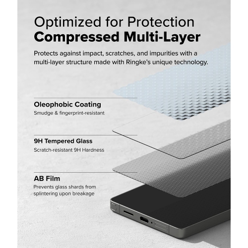 Easy Slide Pro Glass 2 Pack Compatible with Samsung Galaxy S25 Ultra Screen Protector with Installation Tool, HD Quality 9H Hardness Full Coverage