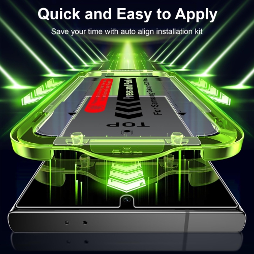 2+2 Pack for Samsung Galaxy S25 Ultra Privacy Screen Protector, 2 PCS PET S25 Ultra Anti Spy Film + 2 PCS Camera Lens Protector, Fingerprint ID