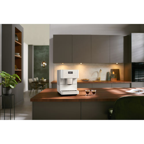 Miele CM 6160 Milk Perfection Countertop Coffee and Espresso Machine – Lotus White