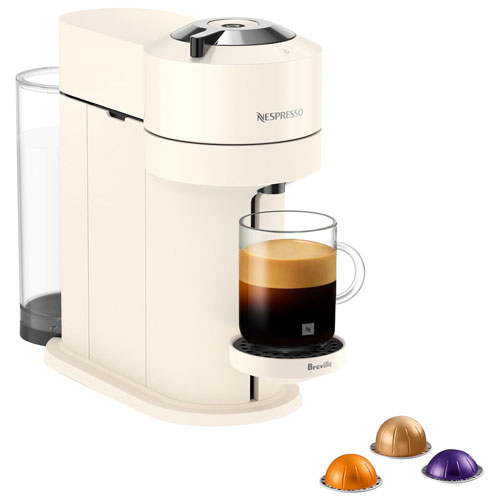 Machine à espresso à dosettes Vertuo Next de Nespresso - Blanc crémeux