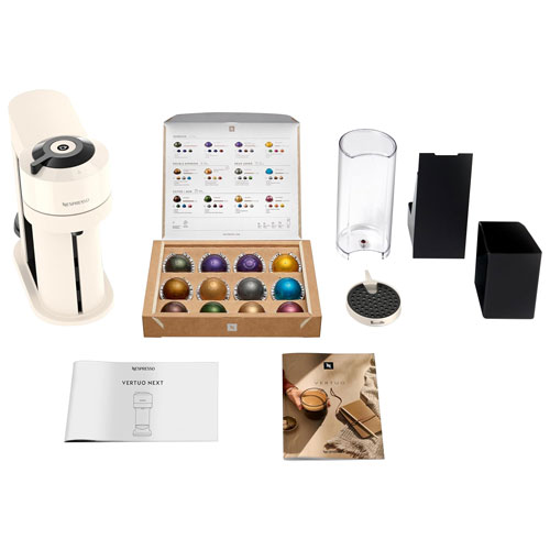 Machine à espresso à dosettes Vertuo Next de Nespresso - Blanc crémeux